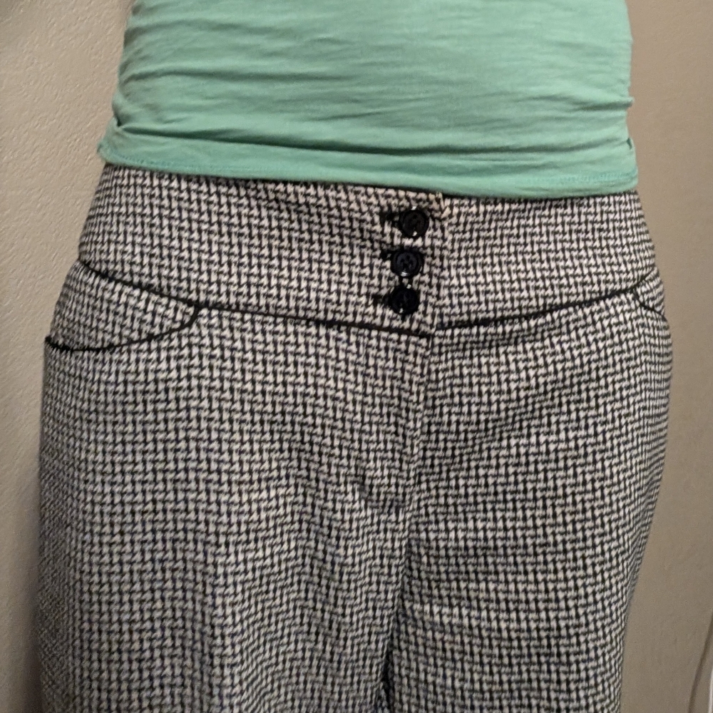 WHBM Houndstooth Wide-Leg Dress Pants 6 - Picture 2 of 6